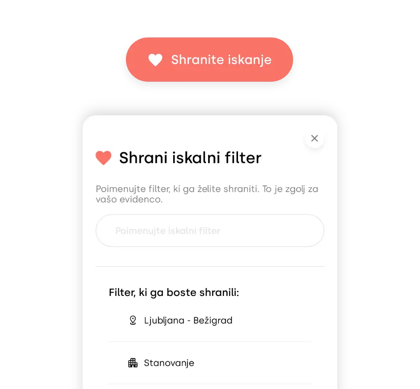 Shranite iskanja in bodite obveščeni o novih oglasih