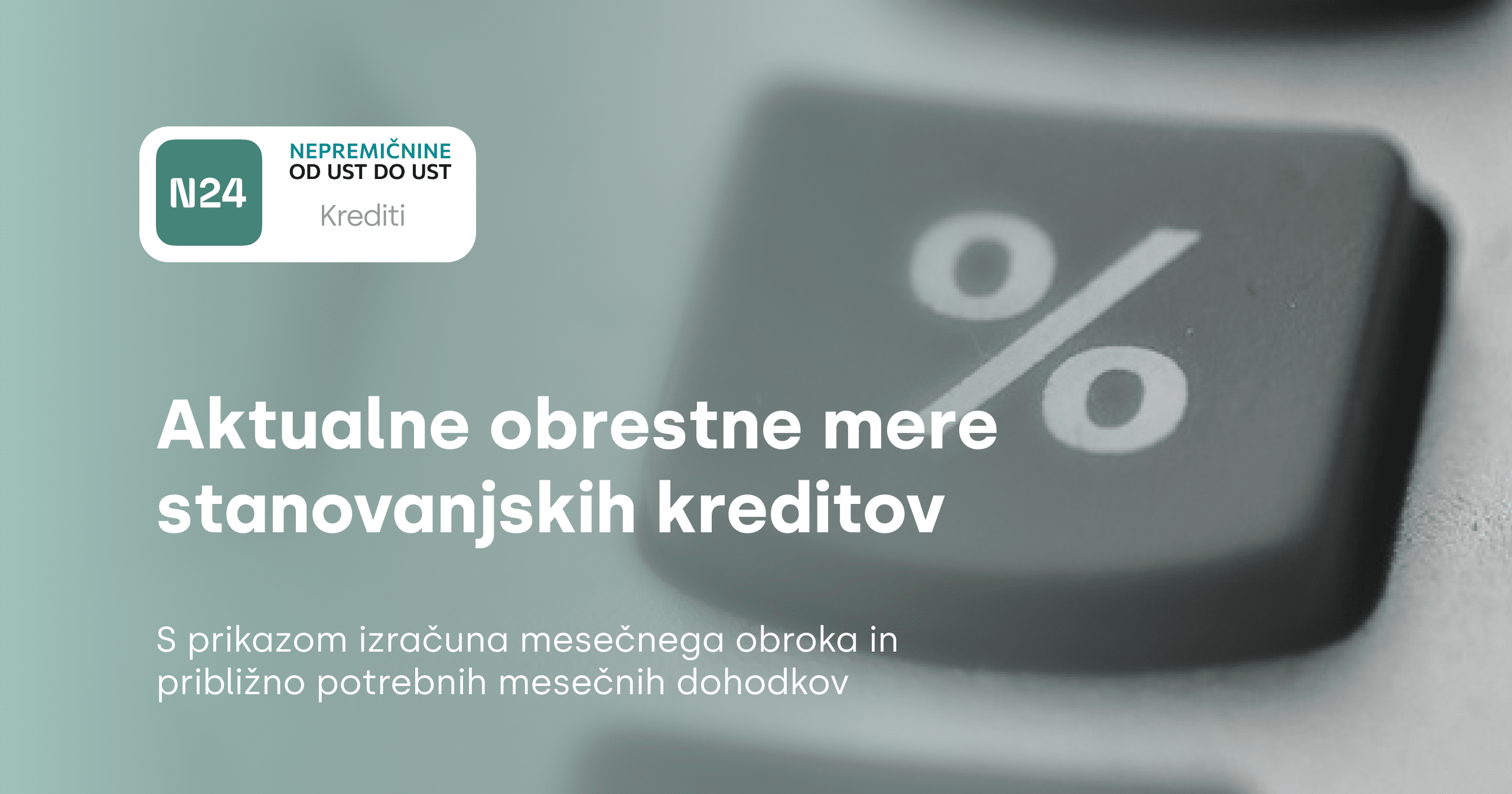 Stanovanjski kredit - Tedenska primerjava obrestnih mer bank